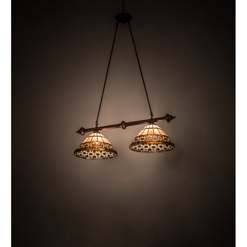 Luminaire suspendu linéaire 2 lumières Bryne