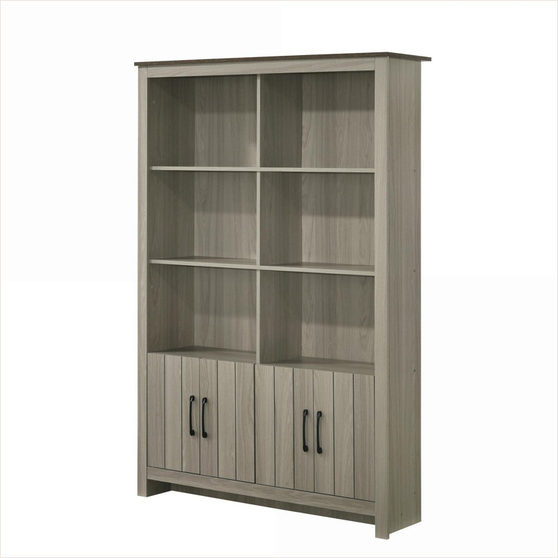 Bibliothèque en chêne gris Nyla