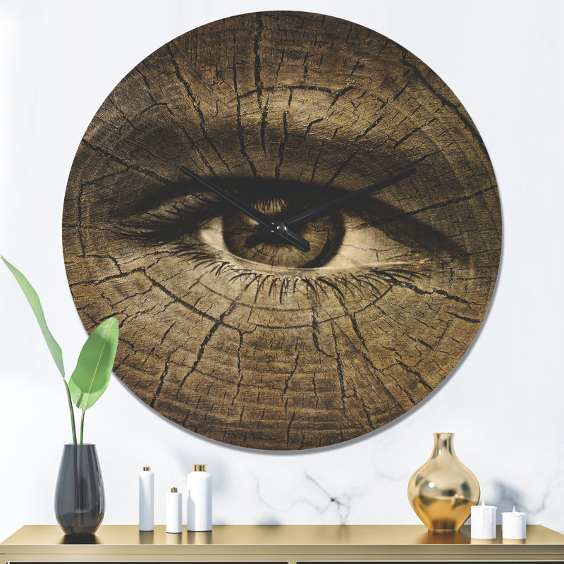 Horloge murale en bois vieilli, Très grand