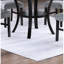 Table contemporaine 5 pièces: siège gris foncé avec table ronde blanche et tablette inférieure pour les dîners décontractés, quatre sièges en velours côtelé-214304297