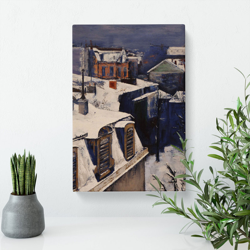 Rooftops In The Snow Vol.1 by Gustave Caillebotte - Wrapped Canvas, 60cm H x 40cm W x 3cm D