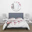 Ensemble de housse de couette en microfibre blanc / rouge-66399529