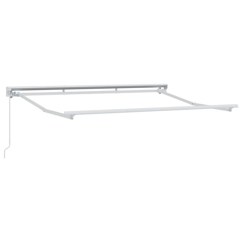 VidaXL Retractable Patio Awning, 300cm W x 250cm D, White
