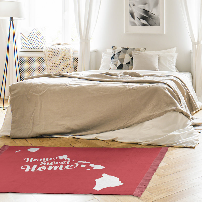 Tapis de zone rouge honolulu pour la maison