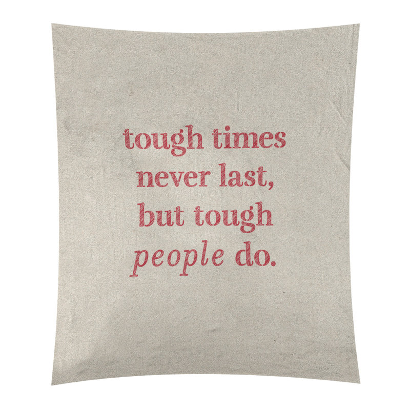 Tapisserie en polyester rigide times, Blanc / Rouge, H 60 po x l 51 po