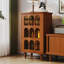 Buffet en bois massif rouge-brun