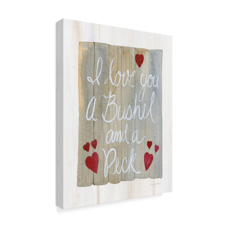 " Rustic Valentine Bushel And A Peck " by Kathleen Parr McKenna, 47" H x 35" W x 2" D