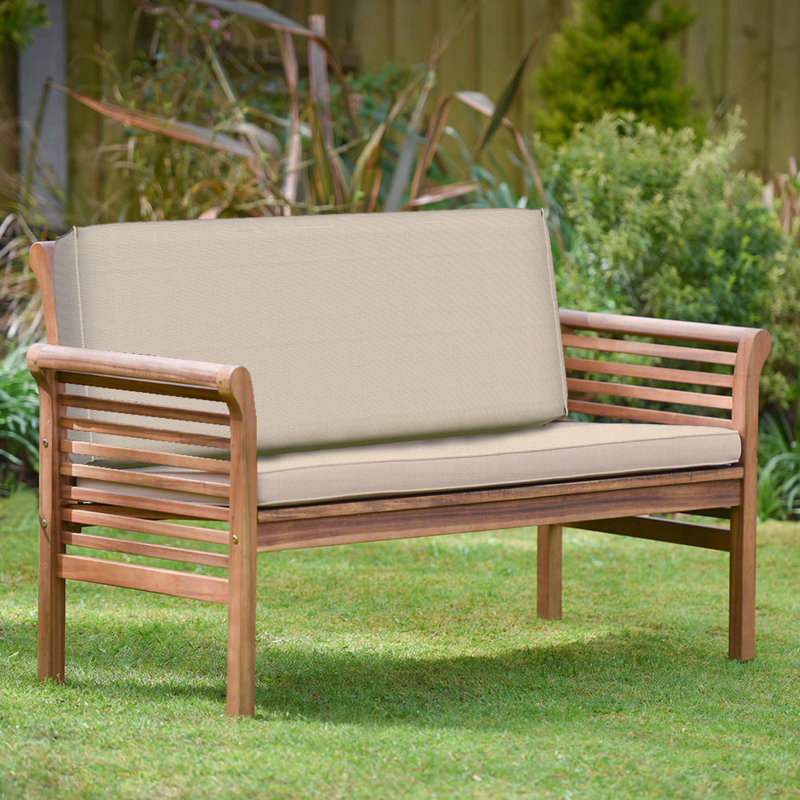 Polyester Box Cushion Sofa Slipcover, Beige Polyester, 45.7cm H x 104.1cm W x 10.2cm D