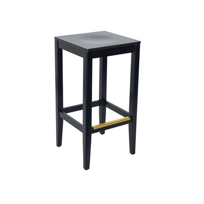 Upholstered Counter Stool with Solid Wood Frame