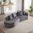 Chumenti Boneless Modern Oversized Sectional Sofa-108844350-108844352
