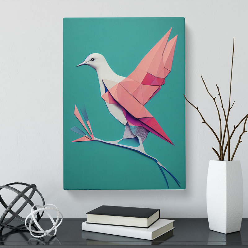 Gerson Dove Bird Paper - Wrapped Canvas, 76cm H x 50cm W x 3cm D