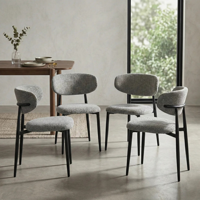 Almos Set of 4 Dining Chairs, Grey