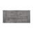 Rectangular Trestle Table With Double Turned Pedestal, Weathered Gray