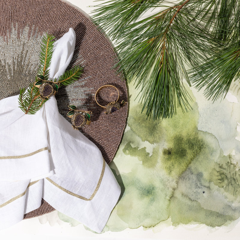Pomegranate Skinny Napkin Rings