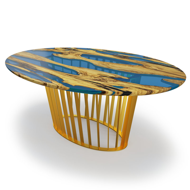 Table de salle à manger Okeanos, L 48 po x L 108,3 po