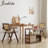 Mid-Century Modern Rattan Side Table With Glass Top And Storage, Walnut
