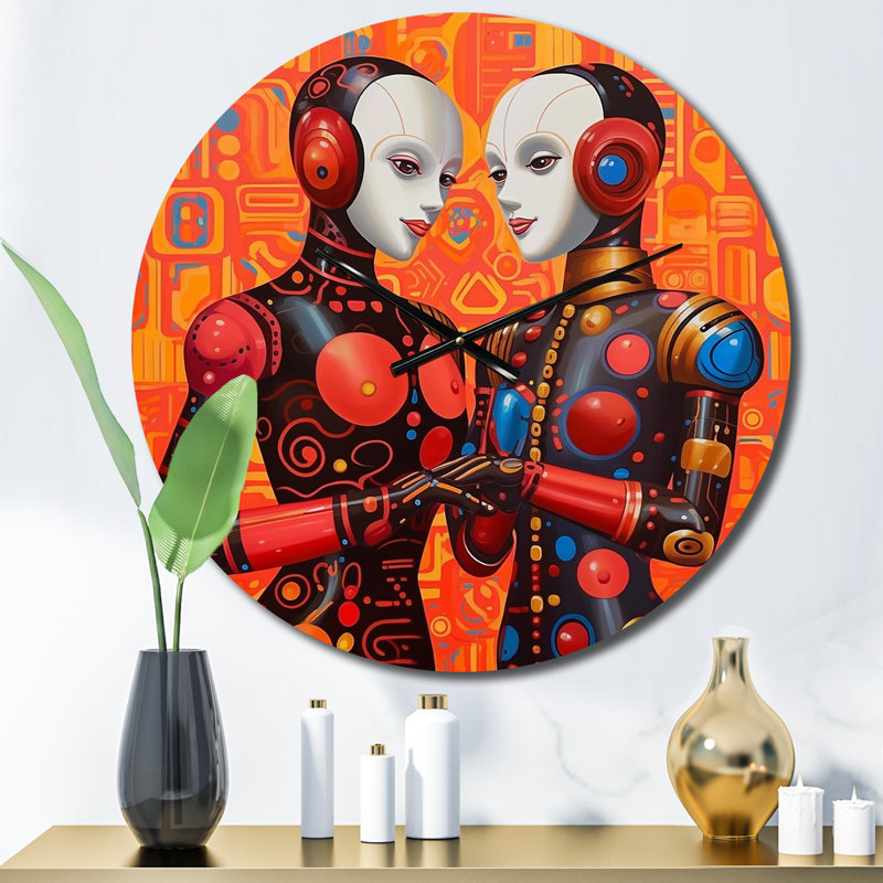 Bettie - Robot Wall Clock, Medium