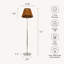 Lampe sur pied en rotin 61 po