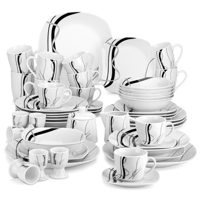 Service de table en porcelaine 50 pièces Deno pour 6 personnes