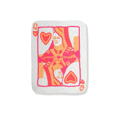 Queen of Hearts Beaded Playing Card Placemat