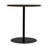 Set Of 2 Small Round Side Table Wooden Concentric Circles Coffee Table For Two Metal Pedestal Nightstand For Corner Small Space (Walnut Brown & Black)
