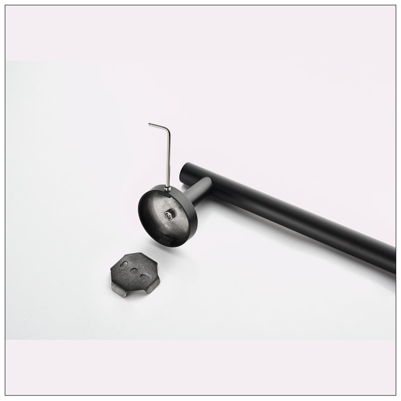 Towel Rack, Matte Black, 7" H x 24" W x 3.34" D