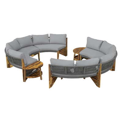 U_STYLE 6 - Person Outdoor Seating Group With Cushions And A Coffee Table(Old Sku:WY000379AAE)