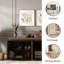 Buffet moderne avec grand espace de rangement et finition texturée distinctive