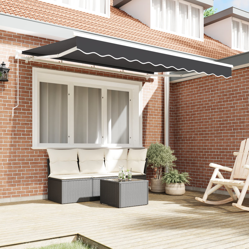  Modern Awning Replacement Fabric, Anthracite, 236 cm W x 194.5 cm D