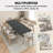 62.99’’-78.74’’ Tanja Farmhouse Extendable Dining Table - | Seats 4-8 | Hidden Storage + Space-Saving | For Dining Room/Kitchen/Office,Black Lava-1169690038-1142639161