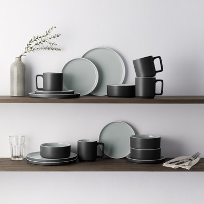 Noritake ColorTrio Stax 16-Piece Dinnerware Set, Service for 4