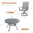 4-Person Patio Dining Set with Metal Round Dining Table and Padded Swivel Chairs-229123986