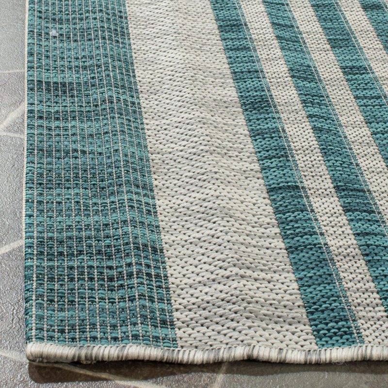 Johana Striped Hand Woven Indoor / Outdoor Area Rug, Rectangle 160 x 231 cm