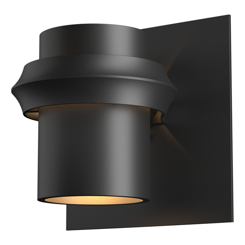 Twilight Outdoor Armed Sconce, Black, Fluorescent, 8.9" H x 8.6" W x 7.4" D