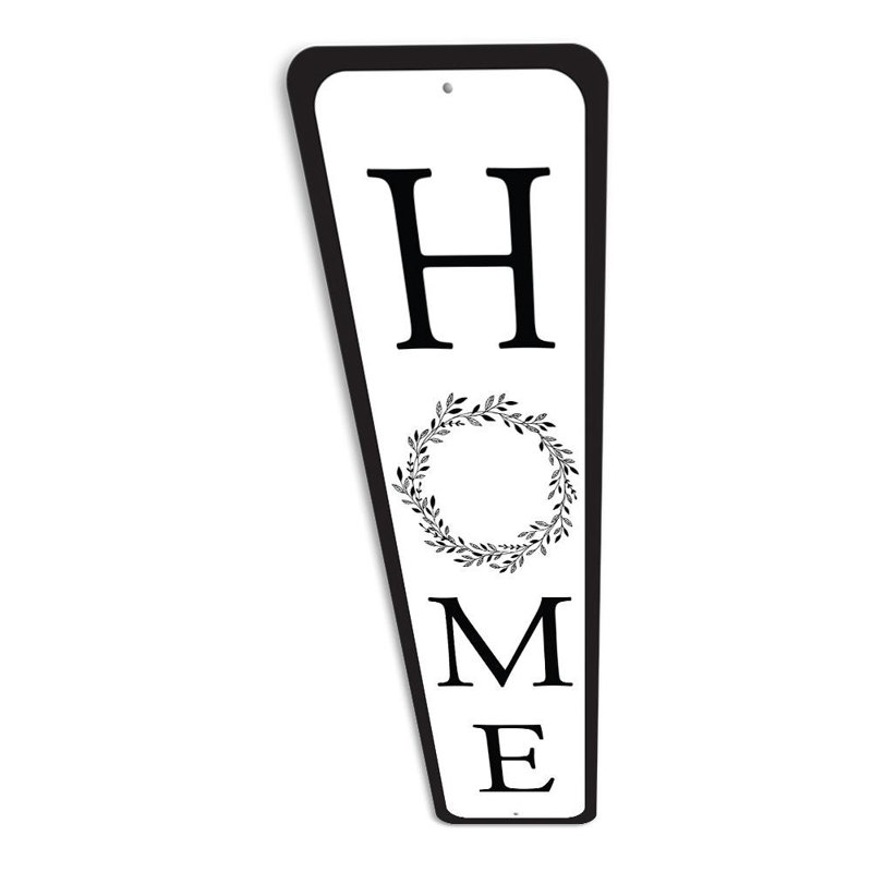 Enseigne verticale en aluminium, H 18 po x l 4 po x P 0,04 po