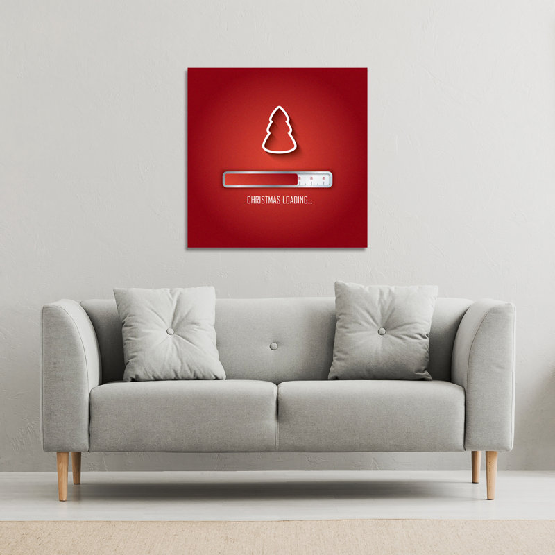 Christmas Loading - Wrapped Canvas Print, 90cm H x 90cm W