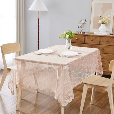 Lace Modern Rectangle Tablecloth With Geometric Design in 3 Sizes