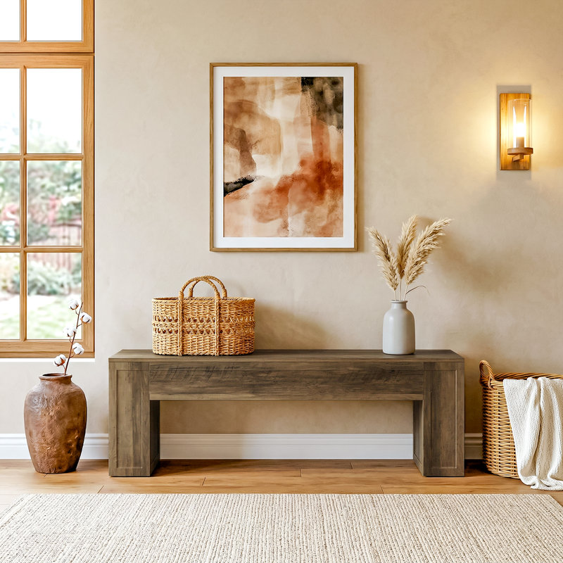 55" Entryway Bench,Shoe Bench for Entryway, Hallway