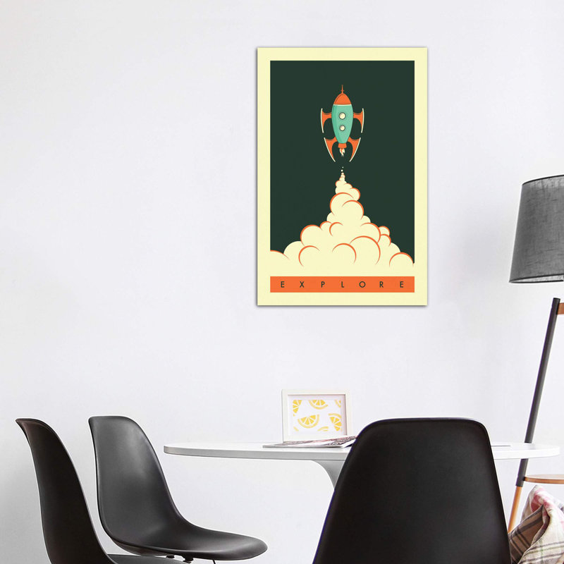 Explorez II, art encadré pour enfants, H 37 po x l 37 po x P 1,5 po, Toile tendue