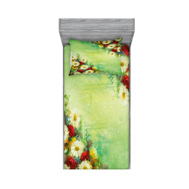 Ensemble de draps rétro Bouquetin, Taie d'oreiller pour lit simple