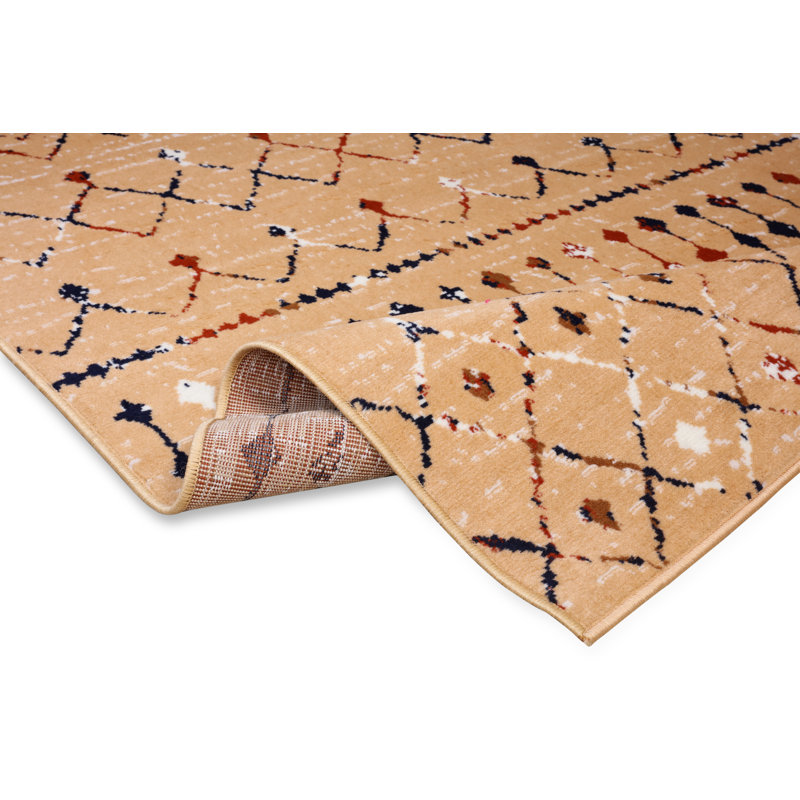Geometric Indoor Rug, Rectangle 2' x 4'