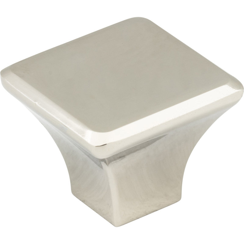 Marlo Square Knob, Polished Nickel, 1"