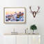 Oia Santorini Skyline in Greece - Picture Frame Graphic Art Print-56860874-56860876