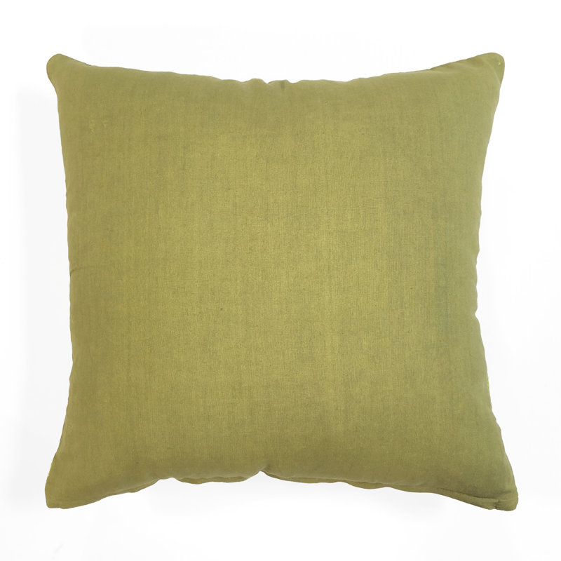 Housse et insert de coussin carré Pollen, Olive