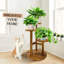 Étagère d'angle en bois à 3 niveaux pour plantes, présentoir à plantes à plusieurs niveaux pour l'intérieur et l'extérieur-258199459