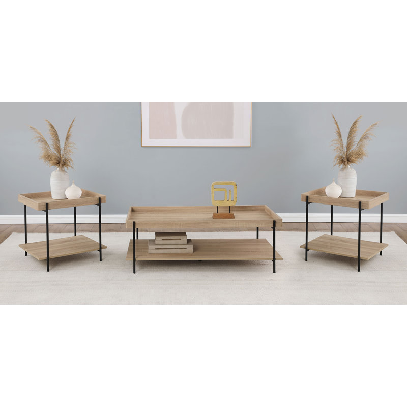 Ensemble de tables basses et de tables de bout 3 pièces Ainsley