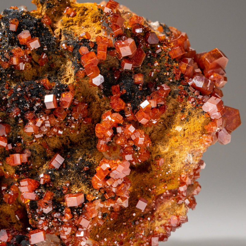 Genuine Vanadinite Crystal Cluster On Matrix From Morocco (0.6142 Lbs)