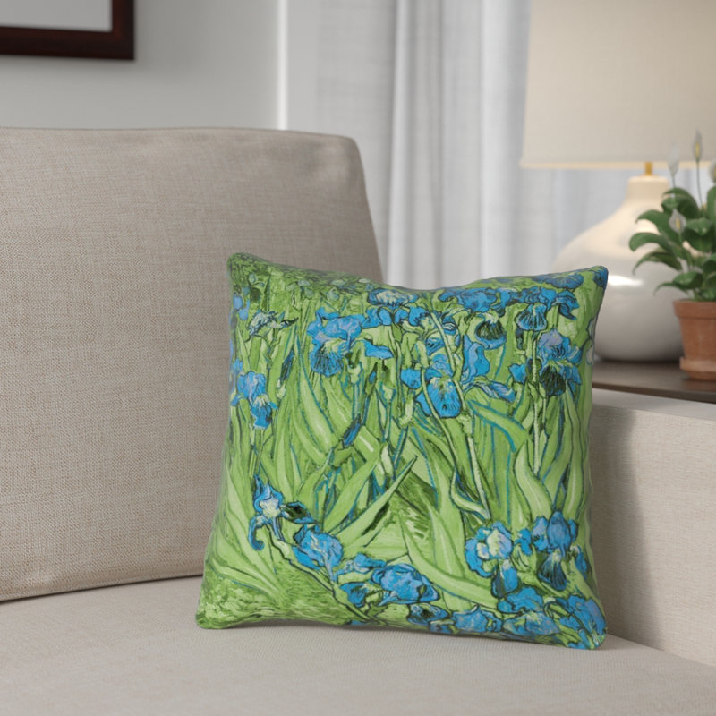 Housse de coussin carrée irises Morley, 18 po x 18 po, Mauve, Pas de remplissage