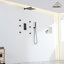 Système de douche thermostatique mural 3 fonctions 12 pouces avec 6 jets de corps-88315791