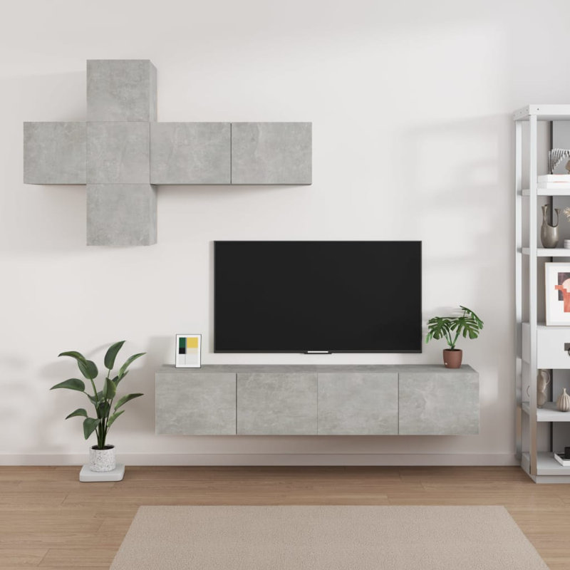 Klass Unfinished Floating for TVs up to 65", 150cm, Concrete Grey